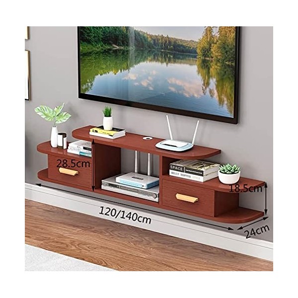 Meuble TV Suspendu, Meuble TV Flottant Robuste et Durable, Meuble de Rangement Organisateur pour Composants TV pour Salon Cha