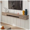 Mural sous Meuble TV Console TV Flottante Armoire de Divertissement avec tiroirs et Rangement pour Salon Chambre Salle multim