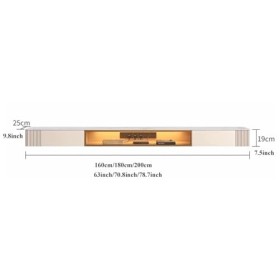 Meuble TV Suspendu Meuble TV Flottant Mural avec Meuble de Rangement, Meuble TV for Chambre à Coucher, Salon avec lumière LED