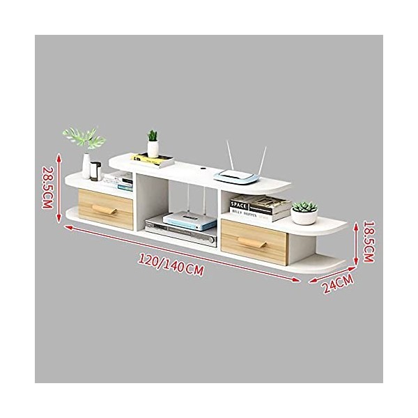 ROLTIN Meuble TV Flottant, Meuble TV Flottant, Meuble TV Mural, Meubles de Centre de Divertissement Média pour Salon Chambre/