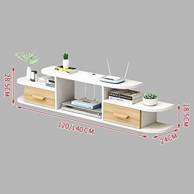 ROLTIN Meuble TV Flottant, Meuble TV Flottant, Meuble TV Mural, Meubles de Centre de Divertissement Média pour Salon Chambre/