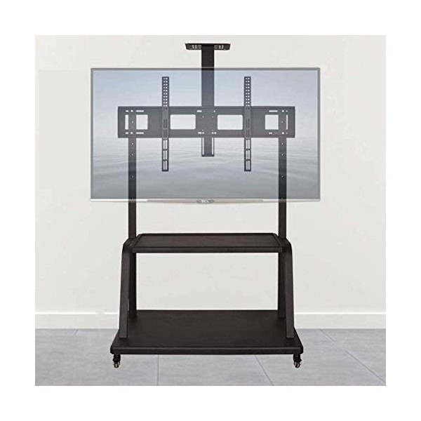 SEESEE.U Support TV Universel pour Table pivotante Meuble TV en Acier Inoxydable pour téléviseur 32 70 Pouces Support de Sol 