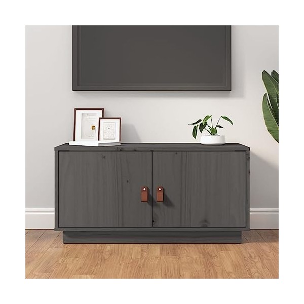 WREWING Meuble TV,Support pour Téléviseur Jusqu’à 50-80 Pouces,Table Télé avec Étagères Réglables,Bas Table TV Support de Tél