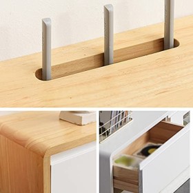 Meuble TV Meuble TV Flottant Meuble TV Flottant, Meuble TV Mural en Bois Massif avec Trou de Fil, Appliquer au Bureau de la S