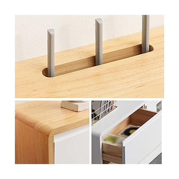 Meuble TV Meuble TV Flottant Meuble TV Flottant, Meuble TV Mural en Bois Massif avec Trou de Fil, Appliquer au Bureau de la S