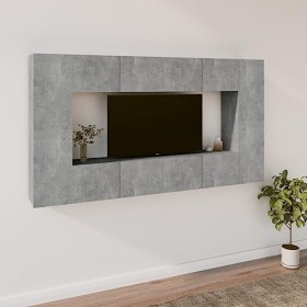 Home Hardware Businese Meuble TV 8 pièces Gris béton