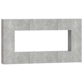 Home Hardware Businese Meuble TV 8 pièces Gris béton