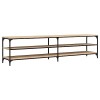 vidaXL Meuble TV chêne Sonoma 200x30x50 cm Bois dingénierie et métal