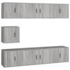 Home Hardware Businese Meuble TV 7 pièces en bois Sonoma Gris