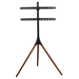 WYJW Étagère de Plancher pour téléviseur en Acier Inoxydable pour téléviseurs de 32 à 70 Pouces, Meuble TV Noir sur roulettes