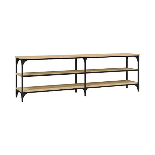 VEEKI Meuble TV, Meuble TV Suspendu, Meuble TV Industriel, Meuble TV Bois, Meuble Chambre, Convient pour Salon ou Chambre, ch