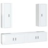 Home Hardware Businese Meuble TV 4 pièces en bois Blanc brillant