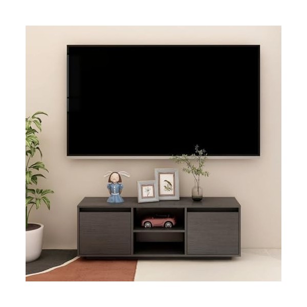 VEEKI Meuble TV, Meuble TV Suspendu, Meuble TV Industriel, Meuble TV Bois, Meuble Chambre, Convient pour Salon ou Chambre, Gr