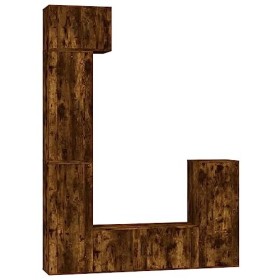 Home Hardware Businese Meuble TV 5 pièces en chêne fumé