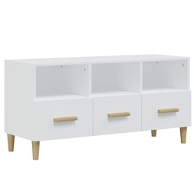 VEEKI Meuble TV, Meuble TV Suspendu, Meuble TV Industriel, Meuble TV Bois, Meuble Chambre, Convient pour Salon ou Chambre, Bl