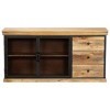 vidaXL Buffet Meuble TV Armoire Basse Stéréo Meuble Multimédia Support pour TV Salon Salle de Séjour Maison Bois de Manguier 