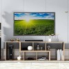 WERSMT Support TV LED flottant - Centre de divertissement mural avec rangement et lumière LED - Meuble TV moderne brillant po