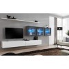 Paris Prix - Meuble TV Mural Design Switch Xvii 340cm Blanc & Gris