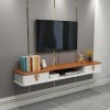 Étagère TV Flottante, Meuble TV Flottant Mural, Console multimédia, étagère Murale Flottante pour Meuble TV, Support de Range