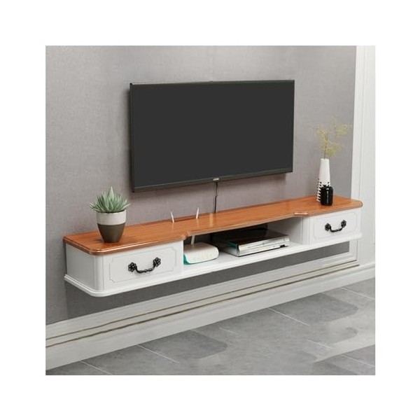 Étagère TV Flottante, étagère Murale Flottante pour Meuble TV, Console multimédia, Support TV Flottant Mural, Support de Rang