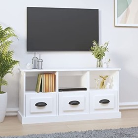 Générique Meuble TV Blanc 100x35x50 cm Bois dingénierie,25.58 KG,816288, Meubles, Meubles TV