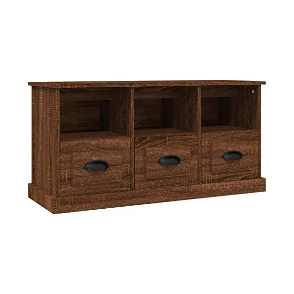 Générique Meuble TV chêne Marron 100x35x50 cm Bois dingénierie,25.58 KG,816295, Meubles, Meubles TV