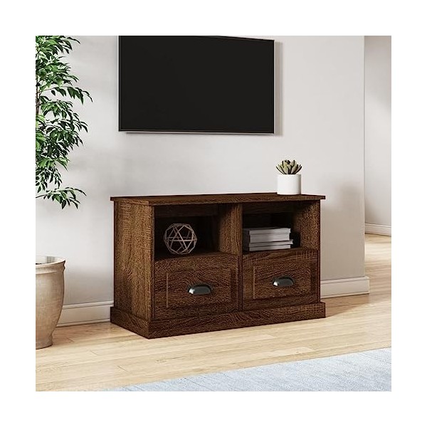 Générique Meuble TV chêne Marron 80x35x50 cm Bois dingénierie,20.3 KG,816287, Meubles, Meubles TV
