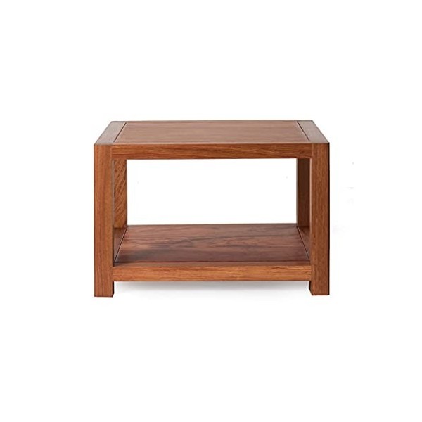BNNP Étagère centrale de divertissement Support audio à 2 couches en bois Support pour hautparleur et équipement multimédia P