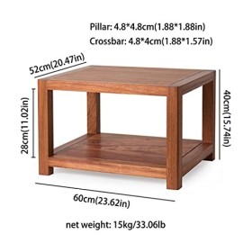 BNNP Étagère centrale de divertissement Support audio à 2 couches en bois Support pour hautparleur et équipement multimédia P