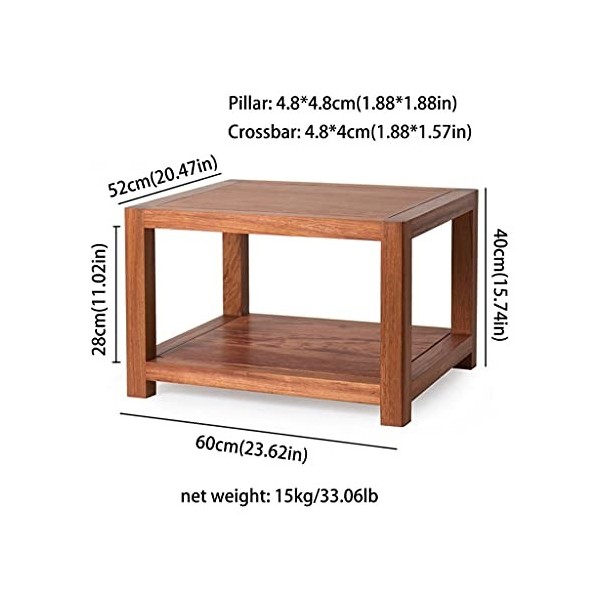 BNNP Étagère centrale de divertissement Support audio à 2 couches en bois Support pour hautparleur et équipement multimédia P