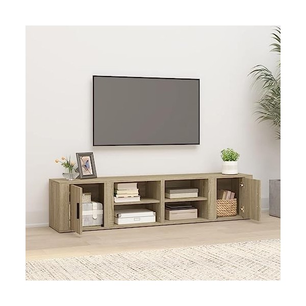 Générique Meubles TV 2 pcs Chêne Sonoma 80x31,5x36 cm Bois dingénierie,26.4 KG,819443, Meubles, Meubles TV
