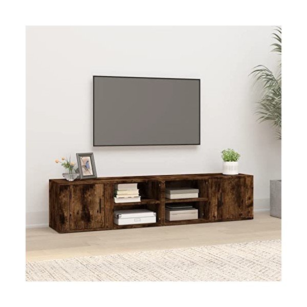 Générique Meubles TV 2 pcs Chêne fumé 80x31,5x36 cm Bois dingénierie,26.5 KG,819447, Meubles, Meubles TV