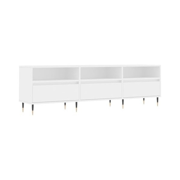 Générique Meuble TV Blanc 150x30x44,5 cm Bois dingénierie,25.6 KG,831260, Meubles, Meubles TV