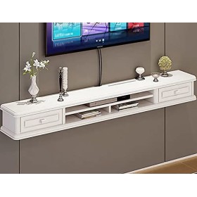 Meuble TV Meuble TV Flottant Meuble TV Mural, Meuble TV Flottant, Panneaux de Fibres de Bois Massif, Centre multimédia Mural 