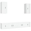 DCRAF Home Hardware Businese Meuble TV 6 pièces en bois Blanc brillant