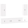 DCRAF Home Hardware Businese Meuble TV 6 pièces en bois Blanc brillant