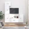TEKEET Home Hardware Businese Meuble TV 5 pièces en bois Blanc