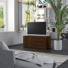 FAMIROSA Meuble TV Chêne Marron 80x34x36 cm Bois dingénierie 16.8KG 