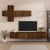 WOODEY Meuble TV 7 pièces en chêne marron