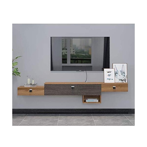 FHKBB Étagère Flottante Meuble TV Mural Meuble Mural Multifonctionnel Console Audio vidéo Étagère TV Flottante Meuble TV Cons