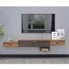 FHKBB Étagère Flottante Meuble TV Mural Meuble Mural Multifonctionnel Console Audio vidéo Étagère TV Flottante Meuble TV Cons