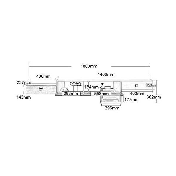FHKBB Étagère Flottante Meuble TV Mural Meuble Mural Multifonctionnel Console Audio vidéo Étagère TV Flottante Meuble TV Cons