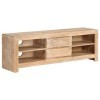 Meuble TV en bois dacacia massif Marron clair 120 x 30 x 40 cm
