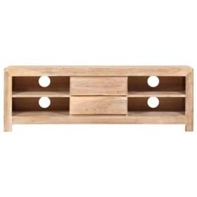 Meuble TV en bois dacacia massif Marron clair 120 x 30 x 40 cm