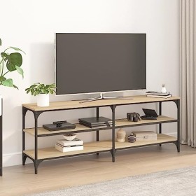FAMIROSA Meuble TV chêne Sonoma 140x30x50 cm Bois dingénierie 17.4KG 