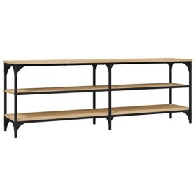 FAMIROSA Meuble TV chêne Sonoma 140x30x50 cm Bois dingénierie 17.4KG 