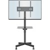 BONTEC Support TV roulettes Support Tele Mobile pour Téléviseurs Plasma/LCD/LED de 23 à 60" avec Étagère, Chariot TV à roulet