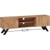 Suuim Meuble TV en Bois avec 2 Compartiments et 2 Portes, Meuble TV de Ferme, Buffet HiFi, Tables Console pour Salon, Bois d