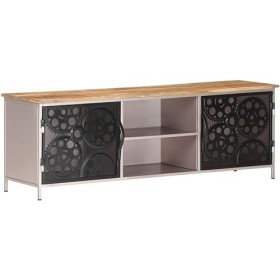 Meuble TV Meuble TV en Bois Meuble TV avec Console multimédia de Rangement Meuble TV 47,2" x11,8 x15,7 Bois de Manguier Brut 