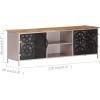 Meuble TV Meuble TV en Bois Meuble TV avec Console multimédia de Rangement Meuble TV 47,2" x11,8 x15,7 Bois de Manguier Brut 